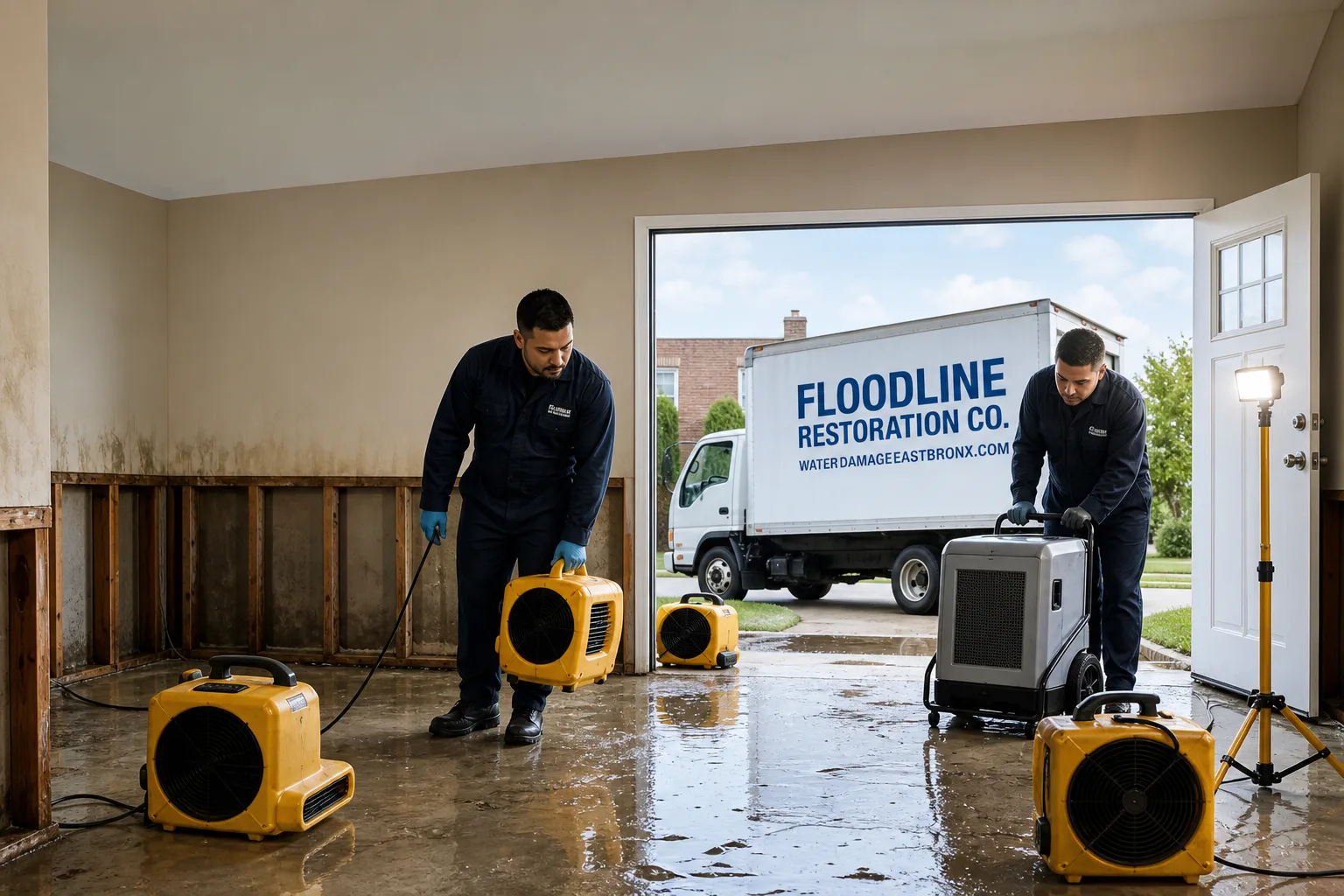 Floodline Restoration Co. damage restoration team